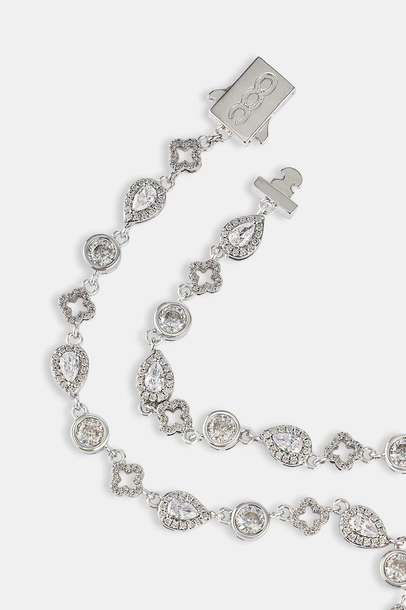 Motivkette mit klarem Edelstein – 6 mm